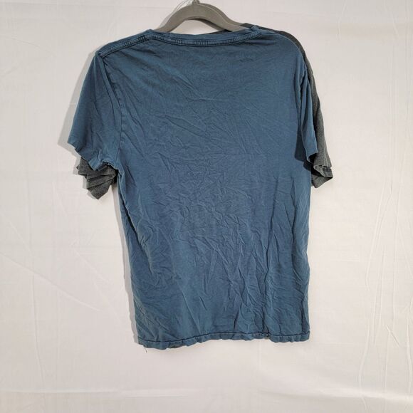 Bundle of x2 Blue and Gray Short Sleeve Shirt Crew Neck Women's Size Medium - Picture 2 of 6